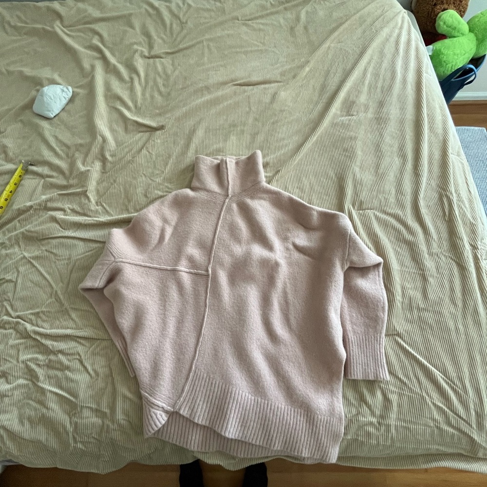 All Saints Soft Pink Turtleneck Sweater
